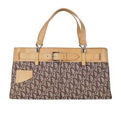 Vintage Trotteur Tote, Canvas, Brown/Beige, BM-0032, 2*